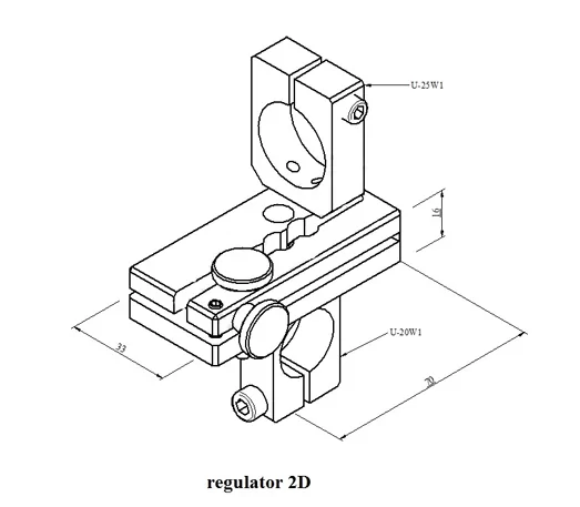 budowa zespołu siatki laserowej ZSL- 51Lx51L-520-20- regulator 2D