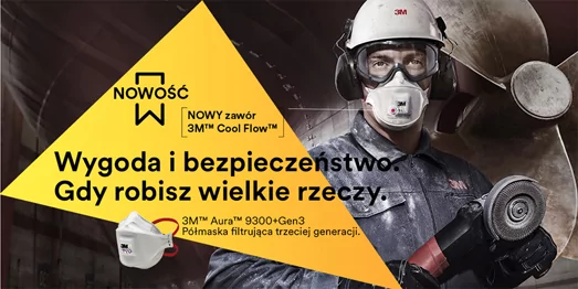 Trzecia generacja półmasek jednorazowych filtrujących 3M™ Aura™ serii 9300+ Gen3